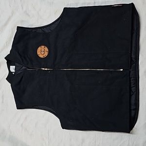 Union Line vest black denim outer quilted inner lined sz XL NWOT